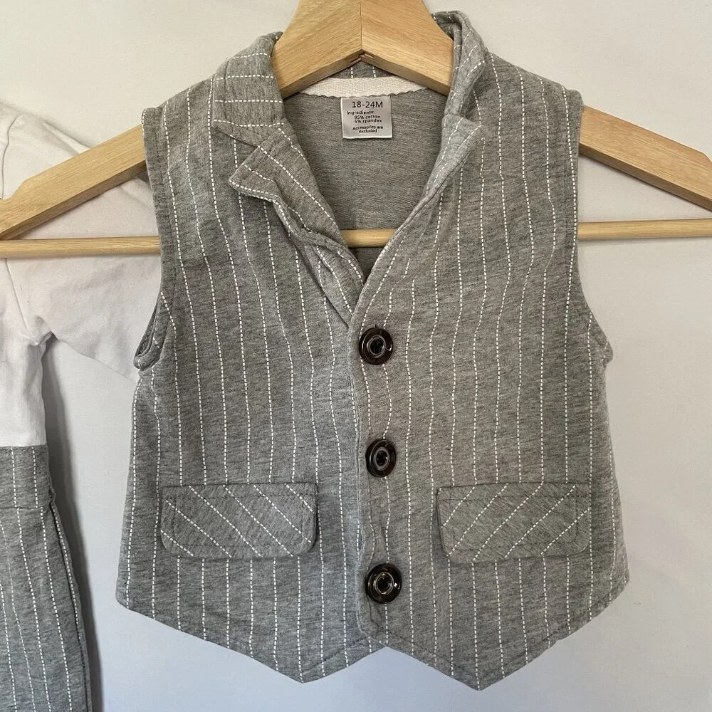 Toddler formal wear two‎ piece suit set cotton spandex size 18-24M comfortable